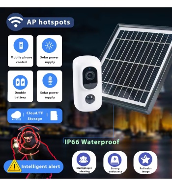 Veekei UBOX WIFI/4G waterproof Solar Security Camera System with strong magnetic base