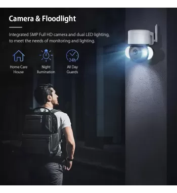 EDUP 3MP Outdoor IP66 PTZ Tuya Wireless Security Surveillance IP Smart Camera System