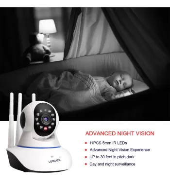 Loosafe 1080P Wireless Automatic Tracking Smart Home Night Vision Cctv Camera System