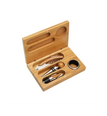 Bamboo Wine Opener Corkscrew Set