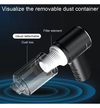 5000Pa 120W Wireless  Portable USB Rechargeable Car Vacuum Cleaner