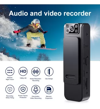 Hd 1080p Body Worn Camera With Audio And Video Recording
