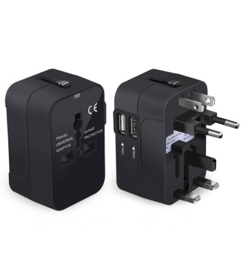 1PC Universal Travel Plug Adapter 2 USB Port World Travel AC Power Charger Adapter AU US UK EU Converter Adapter USB Charger