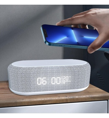 4 in 1 wireless Charger For iphone Alarm Clock Screen Temperature Display 15W Fast Charger With Night Light Adjust Brightness