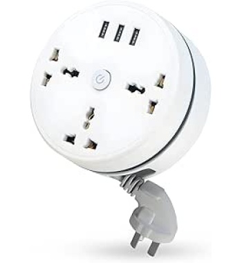 Retractable Multi-Hole Socket With Cable Plug Usb Multi-Function Plug