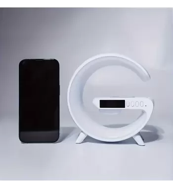 Valentine's Day Gift: Wireless Charger &amp; LED Smart Speaker with Mood Lighting - USB Powered, Fast Charge, Ambient Night Light Feature