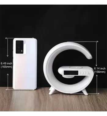 Valentine's Day Gift: Wireless Charger &amp; LED Smart Speaker with Mood Lighting - USB Powered, Fast Charge, Ambient Night Light Feature