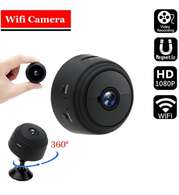 Wistino A9 IP Mini Wifi Wide Angle Surveillance Camera  with Night Vision and Remote Monitor