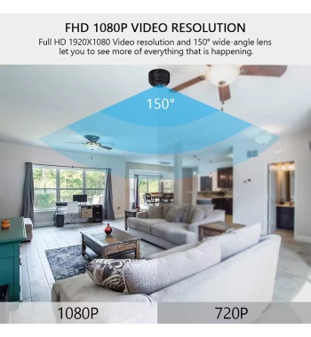 Wistino A9 IP Mini Wifi Wide Angle Surveillance Camera  with Night Vision and Remote Monitor
