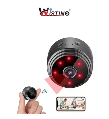 Wistino A9 IP Mini Wifi Wide Angle Surveillance Camera  with Night Vision and Remote Monitor