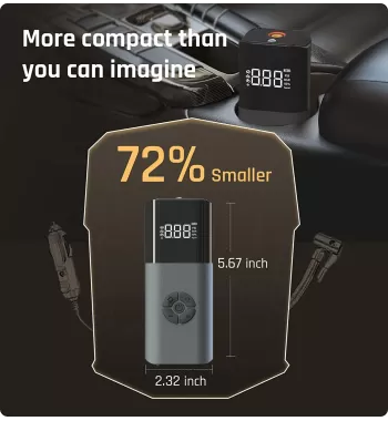Nexest Mini Tire Inflator Electric Pump For Car, Motorbike, Bicycle , etc