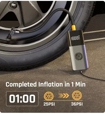 Nexest Mini Tire Inflator Electric Pump For Car, Motorbike, Bicycle , etc