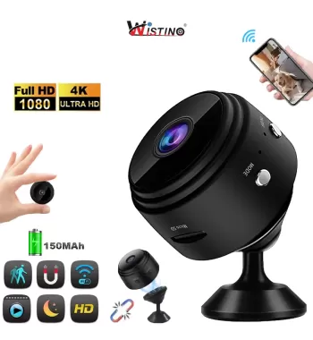 Wistino A9 IP Mini Wifi Wide Angle Surveillance Camera  with Night Vision and Remote Monitor