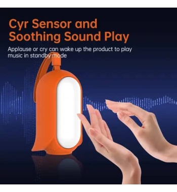 2024 baby soother toy other consumer electronics cute orange penguin nightlight and lullaby soother baby white noise sound machi