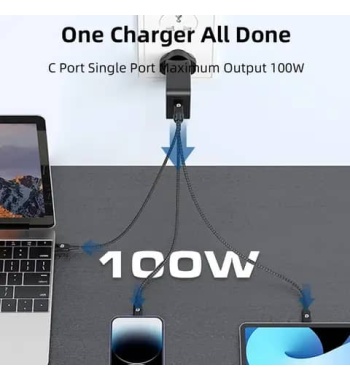 Phone Planet 100W GaN PD Fast Charging UK Wall Charger PD 5V 3.6A type c wall charger