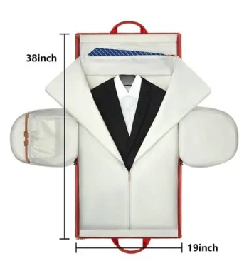 Wholesale Pu Leather Multi-functional Travel Storage Bag Foldable Garment Suit Handbag For Men Women
