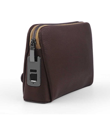Fingerprint clutch hand bag smart fashion purse wallet bags anti theft genuine leather women handbags
