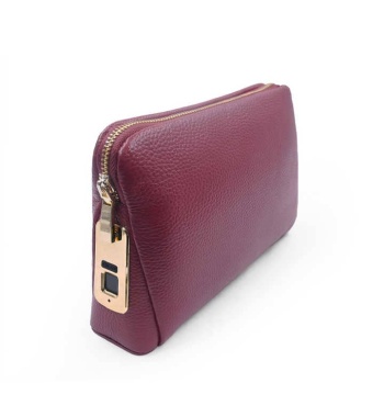 Fingerprint clutch hand bag smart fashion purse wallet bags anti theft genuine leather women handbags