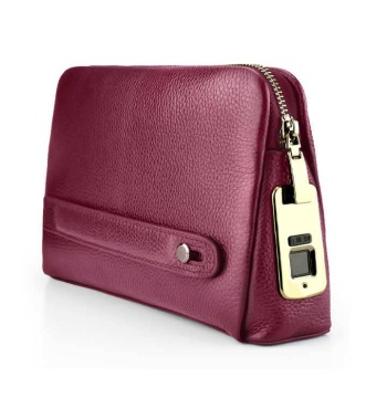 Fingerprint clutch hand bag smart fashion purse wallet bags anti theft genuine leather women handbags