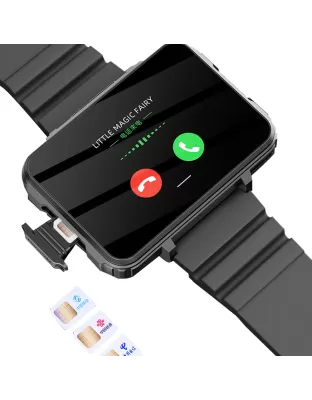 4G Android Smartwatch with 4+64GB Memory | 2.4&quot; Touch Screen, GPS &amp; Dual Camera | IP67 Waterproof