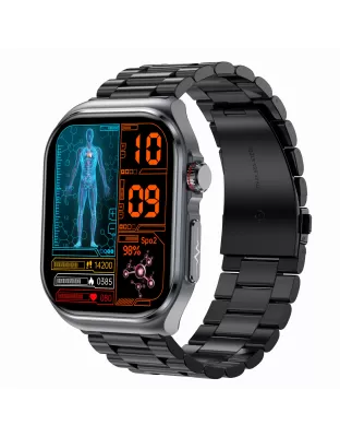 SWOLLEN ET585 Sports Smart Watch - IP68 Waterproof, 2.04&quot; AMOLED Touch Screen, 30-Day Battery Life, Heart Rate &amp; Blood Pressure Monitor